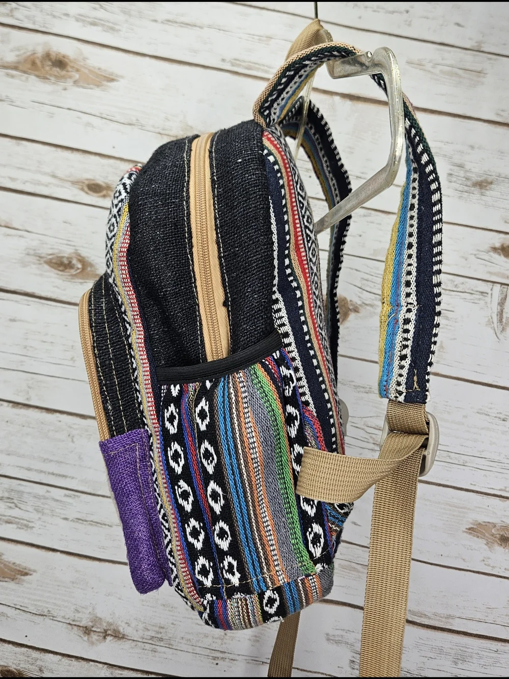 Himalaya Handmade Mushroom Multicolor Mini Backpack